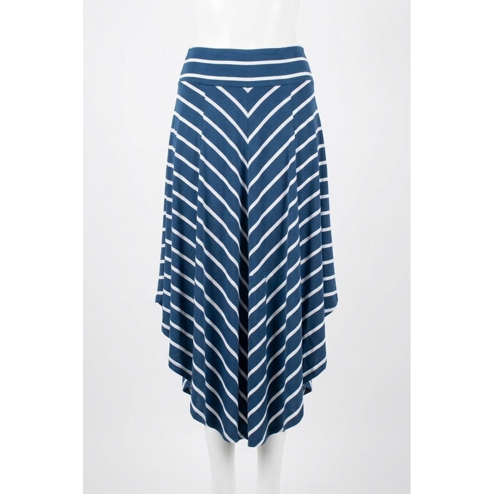 NEW UMGEE bohemian striped midi skirt in indigo